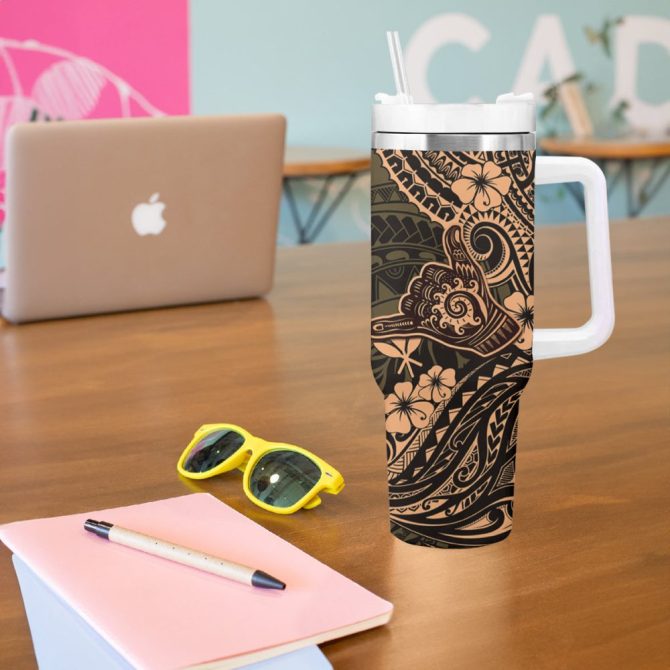 Hawaii Shaka Sign Custom Stanley Quencher 40Oz Stainless Steel Tumbler - Image 6