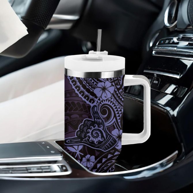 Hawaii Shaka Sign Custom Stanley Quencher 40Oz Stainless Steel Tumbler - Image 9