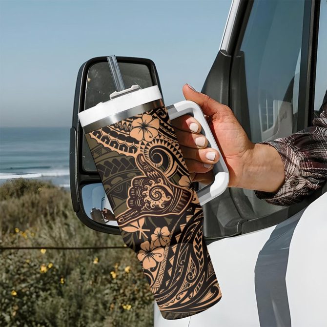 Hawaii Shaka Sign Custom Stanley Quencher 40Oz Stainless Steel Tumbler - Image 8