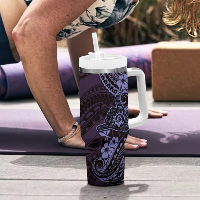 Hawaii Shaka Sign Custom Stanley Quencher 40Oz Stainless Steel Tumbler - Image 7