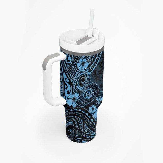 Hawaii Shaka Sign Custom Stanley Quencher 40Oz Stainless Steel Tumbler - Image 3