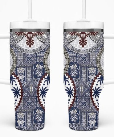 Hawaii Tumbler With Handle Barkcloth Pattern Vintage Style Lt05Custom Stanley Quencher 40Oz Stainless Steel Tumbler