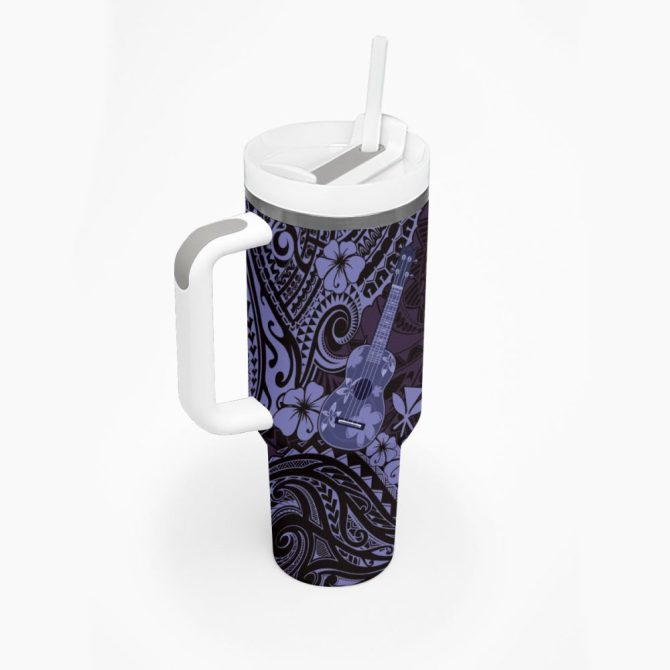 Hawaii Ukulele Custom Stanley Quencher 40Oz Stainless Steel Tumbler - Image 3