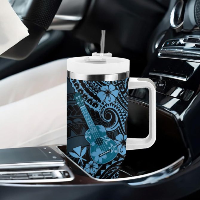 Hawaii Ukulele Custom Stanley Quencher 40Oz Stainless Steel Tumbler - Image 9