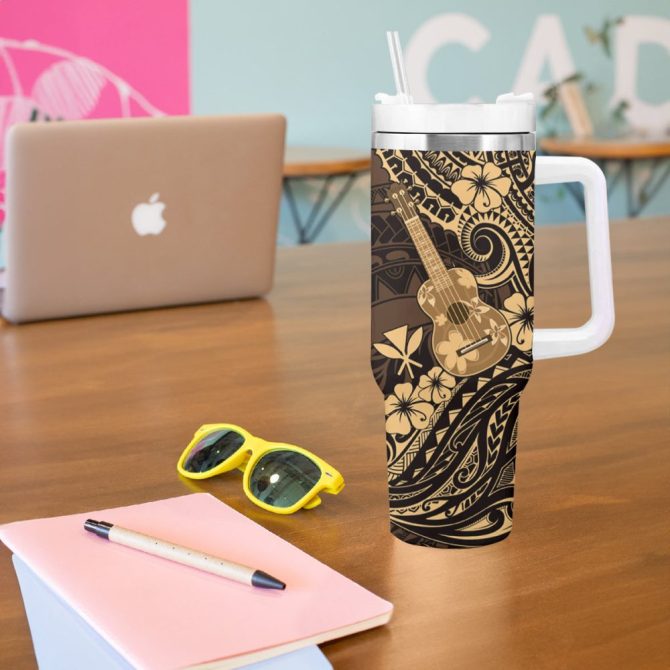 Hawaii Ukulele Custom Stanley Quencher 40Oz Stainless Steel Tumbler - Image 6