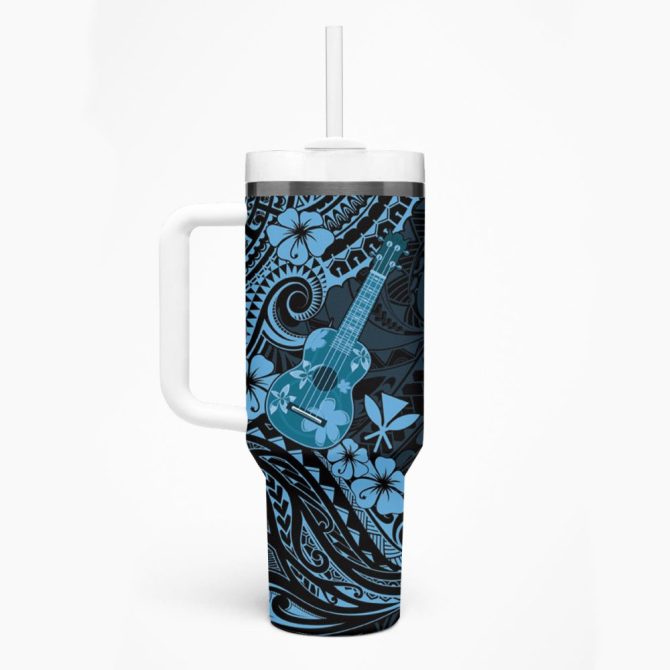 Hawaii Ukulele Custom Stanley Quencher 40Oz Stainless Steel Tumbler - Image 2