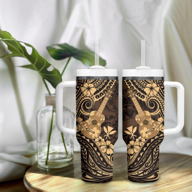Hawaii Ukulele Custom Stanley Quencher 40Oz Stainless Steel Tumbler - Image 10