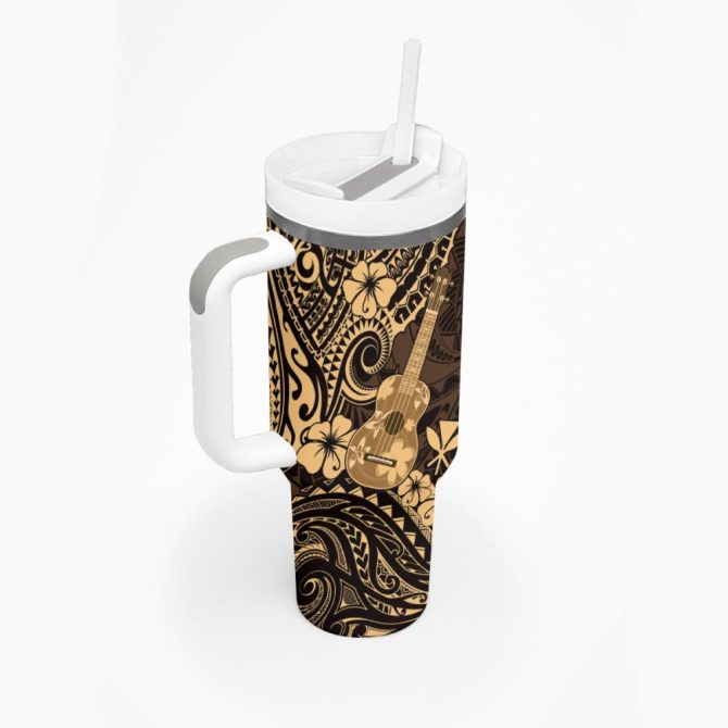 Hawaii Ukulele Custom Stanley Quencher 40Oz Stainless Steel Tumbler - Image 3