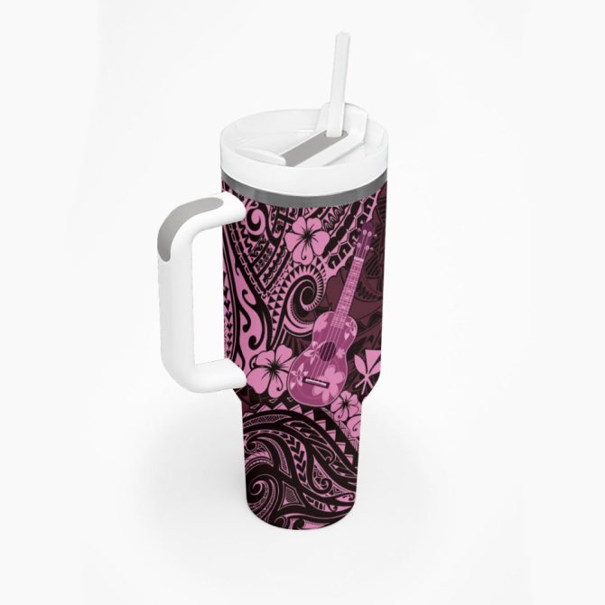 Hawaii Ukulele Custom Stanley Quencher 40Oz Stainless Steel Tumbler - Image 3
