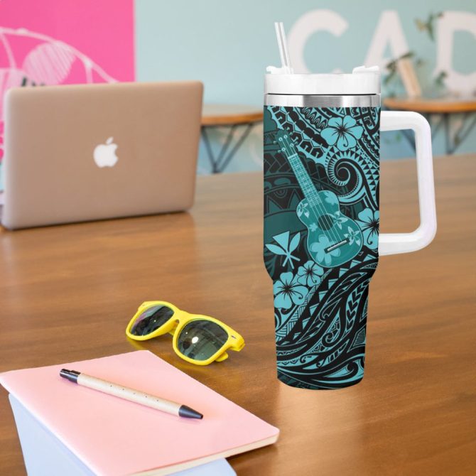 Hawaii Ukulele Custom Stanley Quencher 40Oz Stainless Steel Tumbler - Image 6