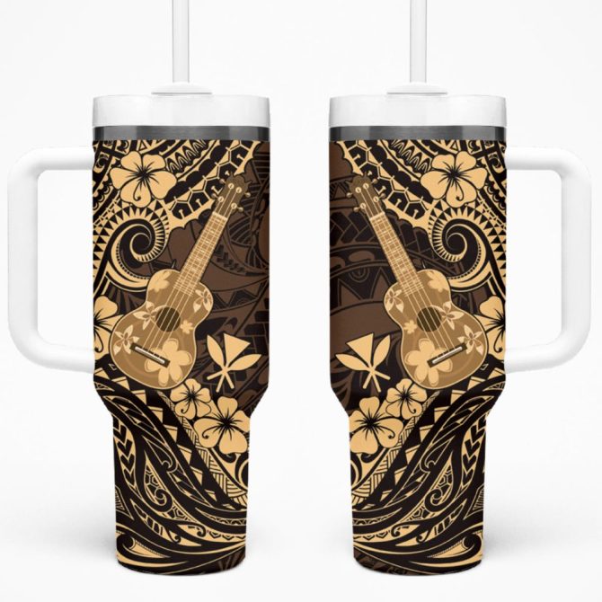 Hawaii Ukulele Custom Stanley Quencher 40Oz Stainless Steel Tumbler