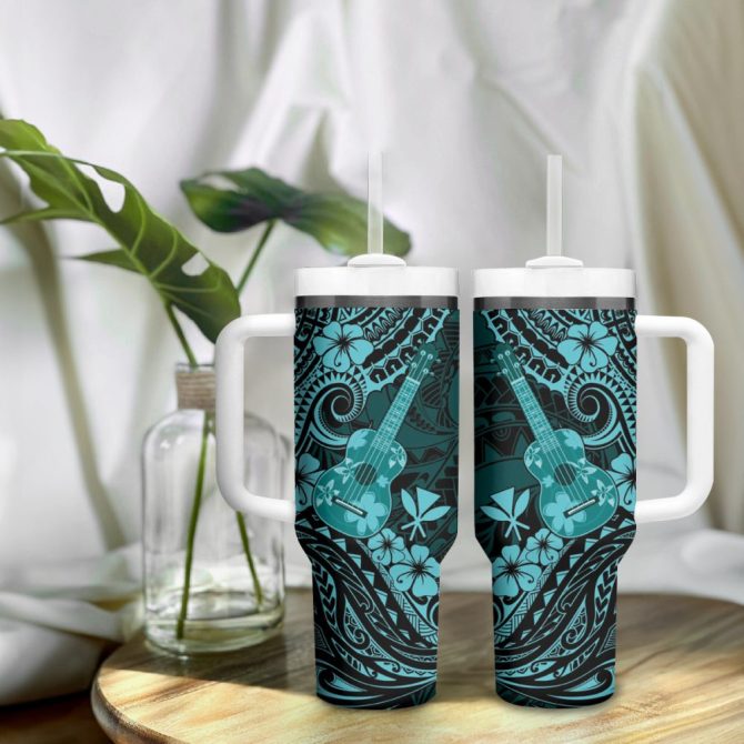 Hawaii Ukulele Custom Stanley Quencher 40Oz Stainless Steel Tumbler - Image 10