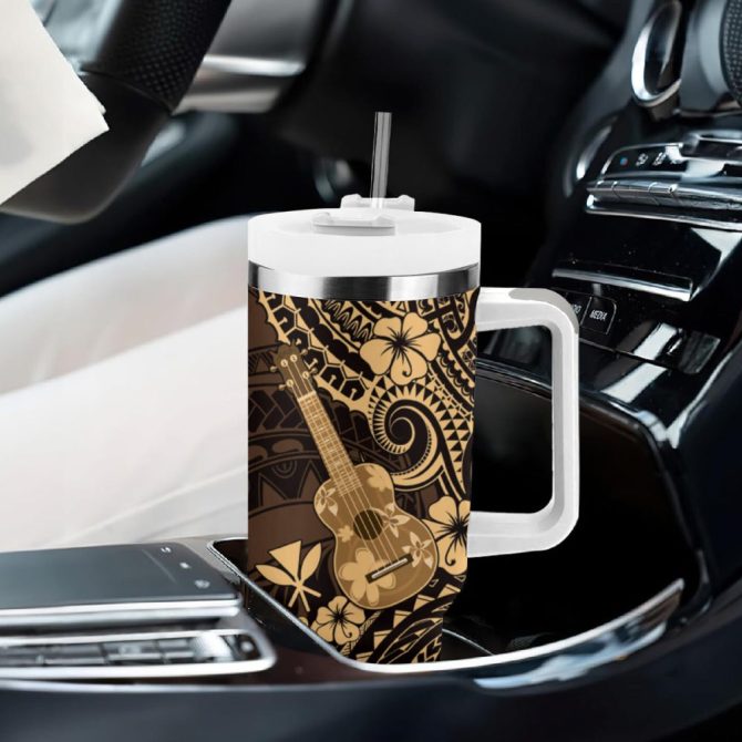 Hawaii Ukulele Custom Stanley Quencher 40Oz Stainless Steel Tumbler - Image 9