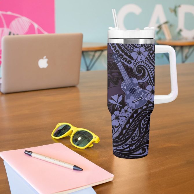 Hawaii Ukulele Custom Stanley Quencher 40Oz Stainless Steel Tumbler - Image 6