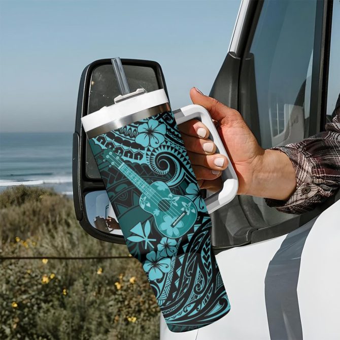 Hawaii Ukulele Custom Stanley Quencher 40Oz Stainless Steel Tumbler - Image 8