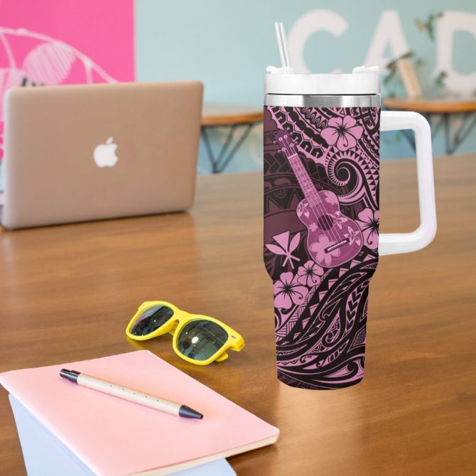 Hawaii Ukulele Custom Stanley Quencher 40Oz Stainless Steel Tumbler - Image 6