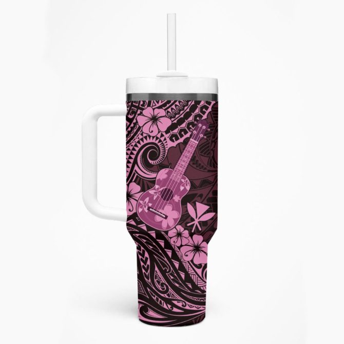 Hawaii Ukulele Custom Stanley Quencher 40Oz Stainless Steel Tumbler - Image 2