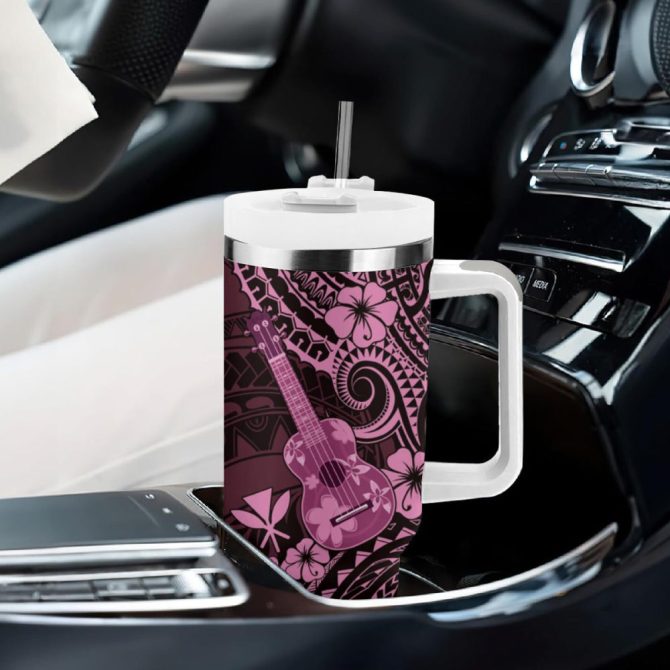 Hawaii Ukulele Custom Stanley Quencher 40Oz Stainless Steel Tumbler - Image 9