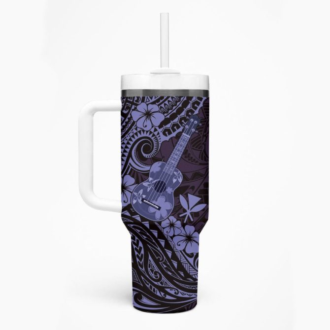 Hawaii Ukulele Custom Stanley Quencher 40Oz Stainless Steel Tumbler - Image 2