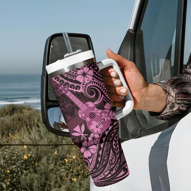 Hawaii Ukulele Custom Stanley Quencher 40Oz Stainless Steel Tumbler - Image 8