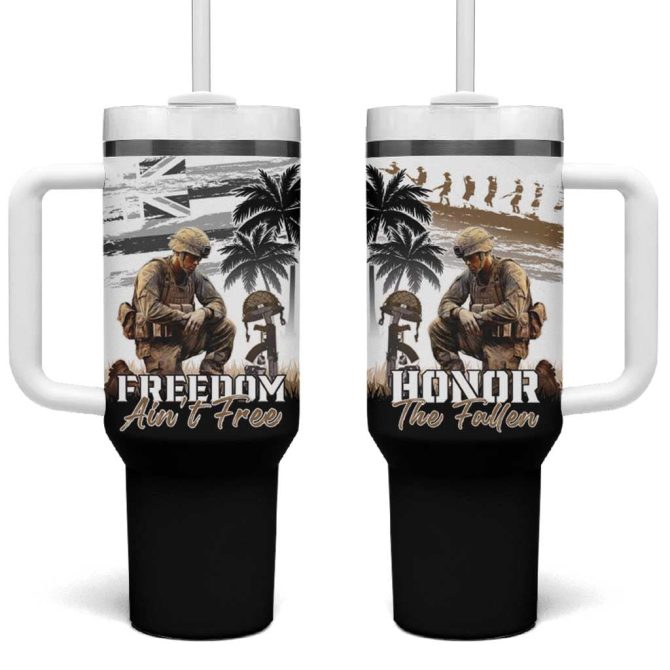 Hawaii Veterans Day Honor The Fallen Flag Grunge Custom Stanley Quencher 40Oz Stainless Steel Tumbler With Handle