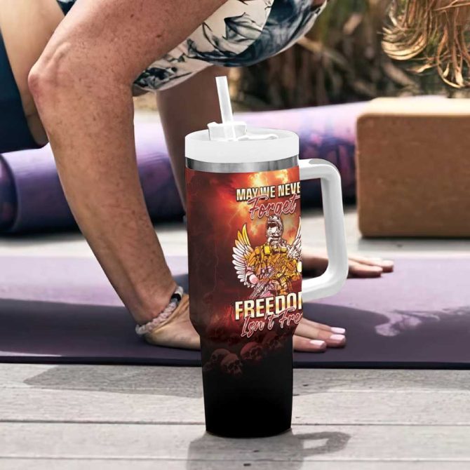 Hawaii Veterans Day May We Never Forget Freedom Isn #8217;T Free Custom Stanley Quencher 40Oz Stainless Steel Tumbler With Handle - Image 6