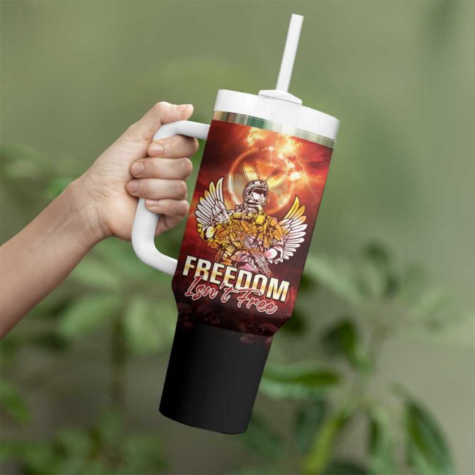 Hawaii Veterans Day May We Never Forget Freedom Isn #8217;T Free Custom Stanley Quencher 40Oz Stainless Steel Tumbler With Handle - Image 3