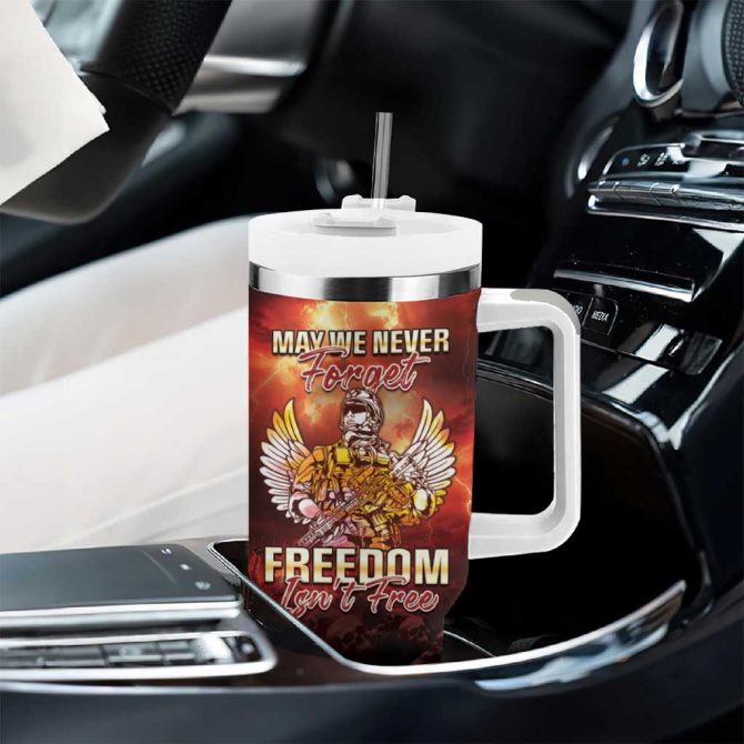 Hawaii Veterans Day May We Never Forget Freedom Isn #8217;T Free Custom Stanley Quencher 40Oz Stainless Steel Tumbler With Handle - Image 8