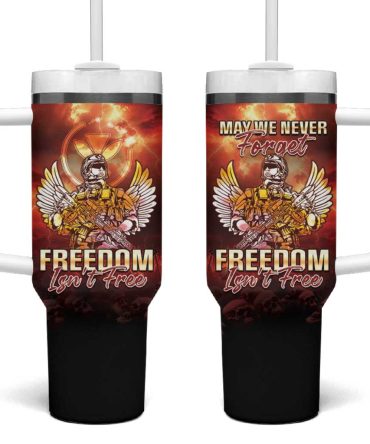 Hawaii Veterans Day May We Never Forget Freedom Isn #8217;T Free Custom Stanley Quencher 40Oz Stainless Steel Tumbler With Handle