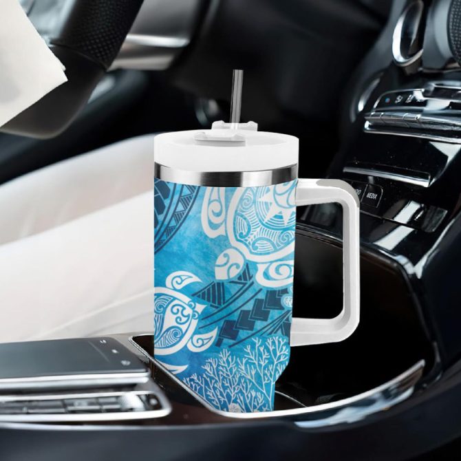 Hawaii World Ocean Day Holiday Custom Stanley Quencher 40Oz Stainless Steel Tumbler - Image 9