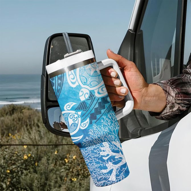 Hawaii World Ocean Day Holiday Custom Stanley Quencher 40Oz Stainless Steel Tumbler - Image 8
