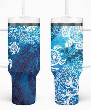 Hawaii World Ocean Day Holiday Custom Stanley Quencher 40Oz Stainless Steel Tumbler