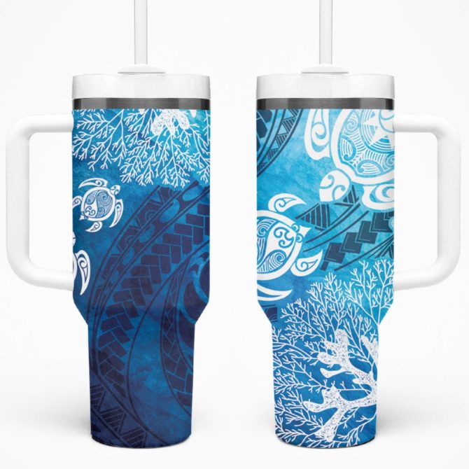 Hawaii World Ocean Day Holiday Custom Stanley Quencher 40Oz Stainless Steel Tumbler