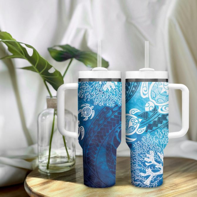 Hawaii World Ocean Day Holiday Custom Stanley Quencher 40Oz Stainless Steel Tumbler - Image 10