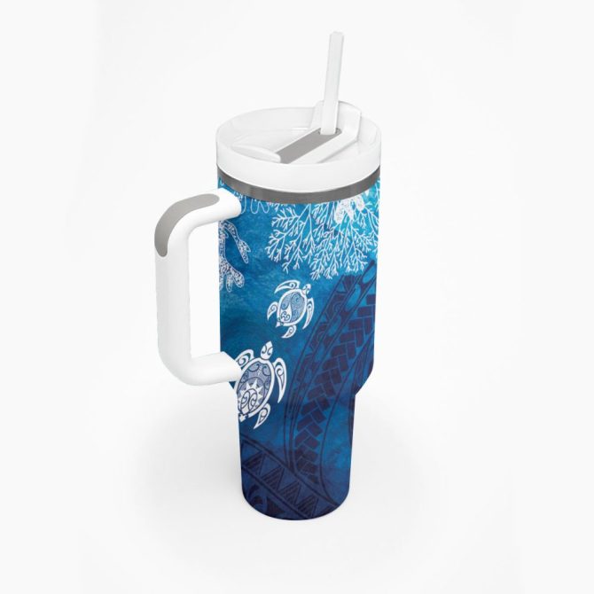 Hawaii World Ocean Day Holiday Custom Stanley Quencher 40Oz Stainless Steel Tumbler - Image 3