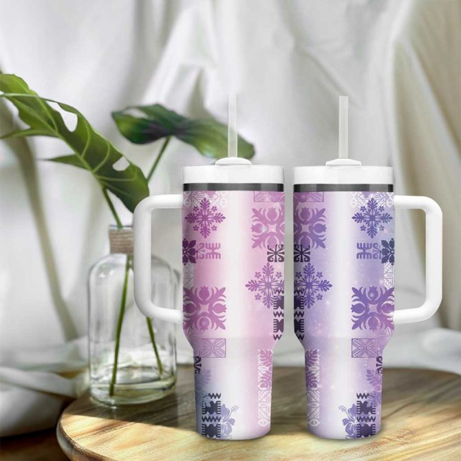 Hawaiian Quilt Vintage Galaxy Custom Stanley Quencher 40Oz Stainless Steel Tumbler With Handle - Image 9