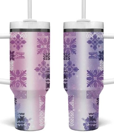 Hawaiian Quilt Vintage Galaxy Custom Stanley Quencher 40Oz Stainless Steel Tumbler With Handle