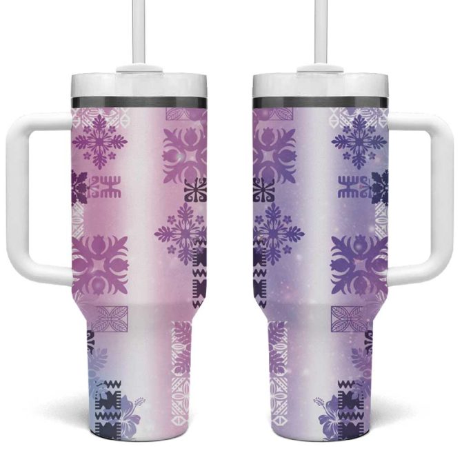 Hawaiian Quilt Vintage Galaxy Custom Stanley Quencher 40Oz Stainless Steel Tumbler With Handle