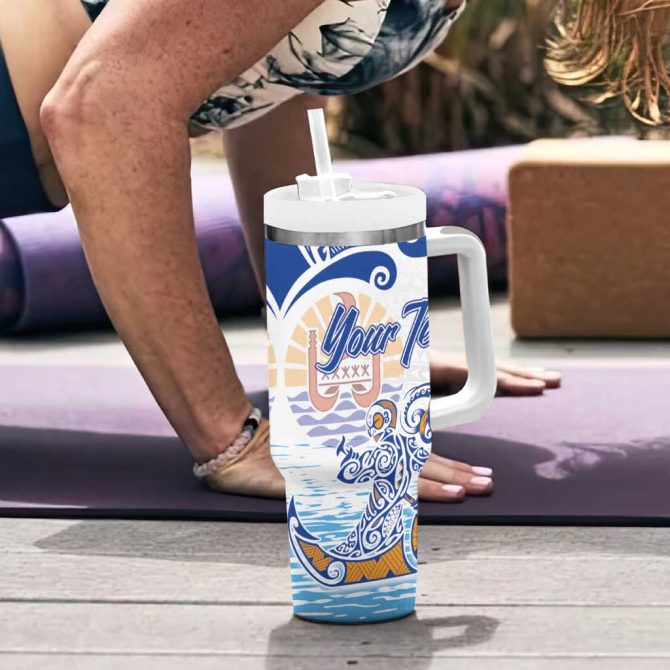 Hawaiki Nui Va #8217;A Solo French Polynesia Blue Color Custom Stanley Quencher 40Oz Stainless Steel Tumbler With Handle - Image 6