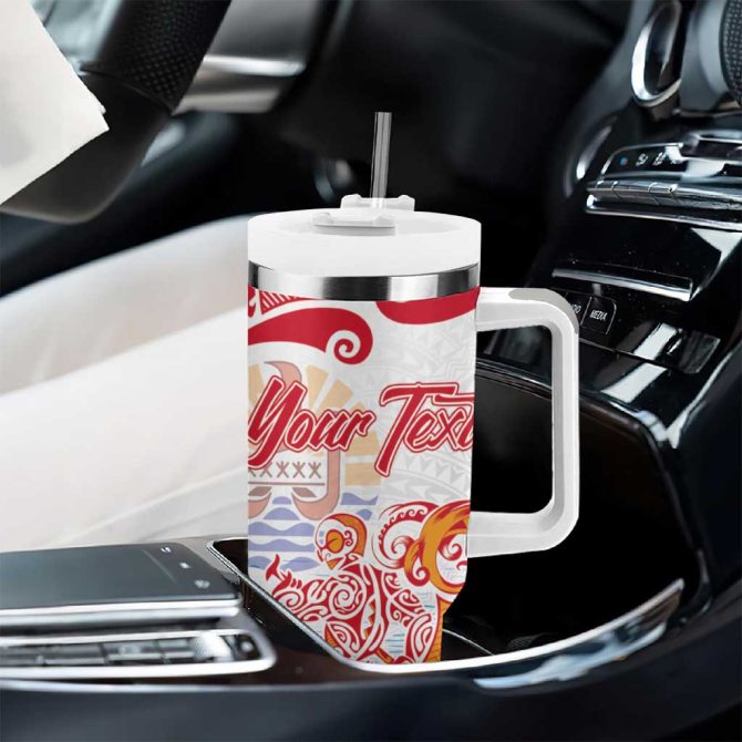 Hawaiki Nui Va #8217;A Solo French Polynesia Red Color Custom Stanley Quencher 40Oz Stainless Steel Tumbler With Handle - Image 8