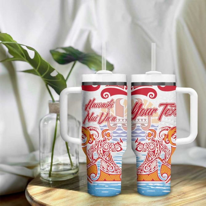 Hawaiki Nui Va #8217;A Solo French Polynesia Red Color Custom Stanley Quencher 40Oz Stainless Steel Tumbler With Handle - Image 9