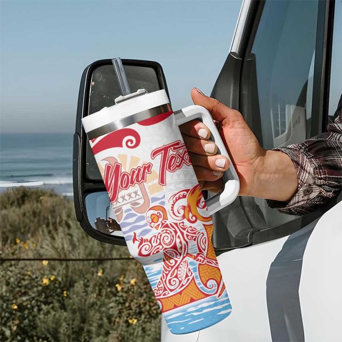 Hawaiki Nui Va #8217;A Solo French Polynesia Red Color Custom Stanley Quencher 40Oz Stainless Steel Tumbler With Handle - Image 7