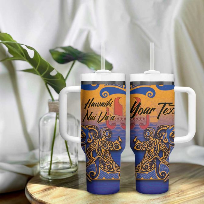 Hawaiki Nui Va #8217;A Solo French Polynesia Sunset Color Custom Stanley Quencher 40Oz Stainless Steel Tumbler With Handle - Image 9