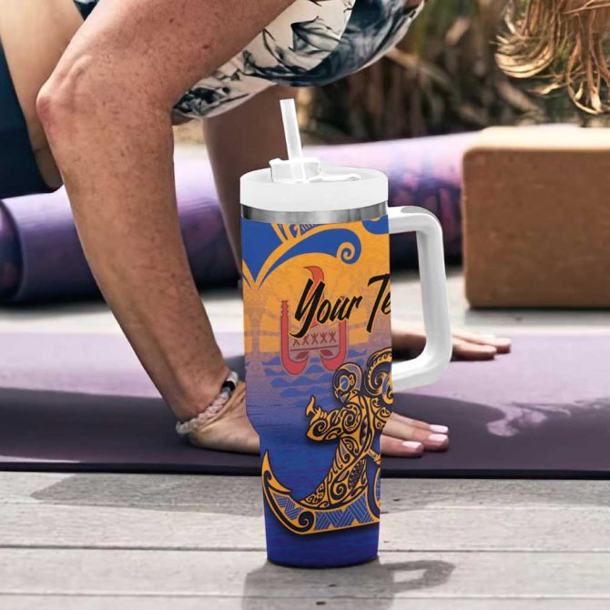 Hawaiki Nui Va #8217;A Solo French Polynesia Sunset Color Custom Stanley Quencher 40Oz Stainless Steel Tumbler With Handle - Image 6