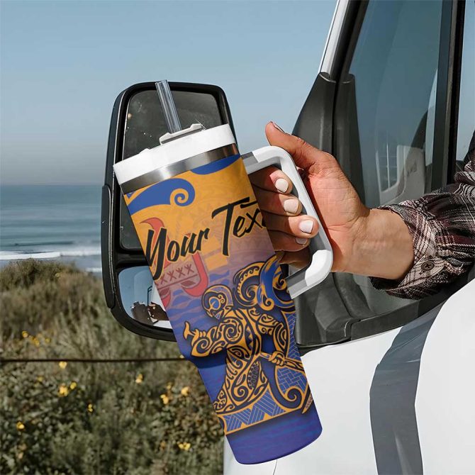 Hawaiki Nui Va #8217;A Solo French Polynesia Sunset Color Custom Stanley Quencher 40Oz Stainless Steel Tumbler With Handle - Image 7