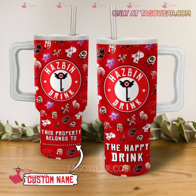 Hazbin Hotel Cartoon Custom Stanley Quencher 40Oz Stainless Steel
