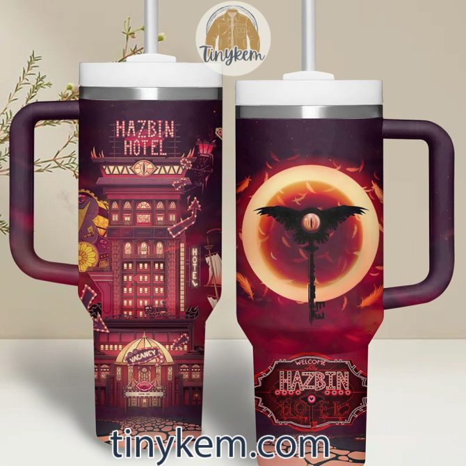 Hazbin Hotel Cartoon Custom Stanley Quencher 40Oz Stainless Steel Tumbler With Handle