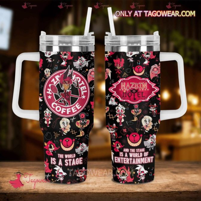 Hazbin Hotel Coffee Cartoon Custom Stanley Quencher 40Oz Stainless Steel