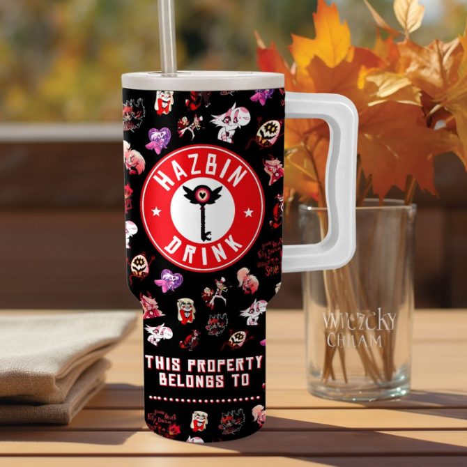 Hazbin Hotel Movies Custom Stanley Quencher 40Oz Stainless Steel - Image 3