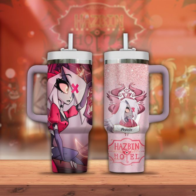 Hazbin Hotel Movies Custom Stanley Quencher 40Oz Stainless Steel - Image 11